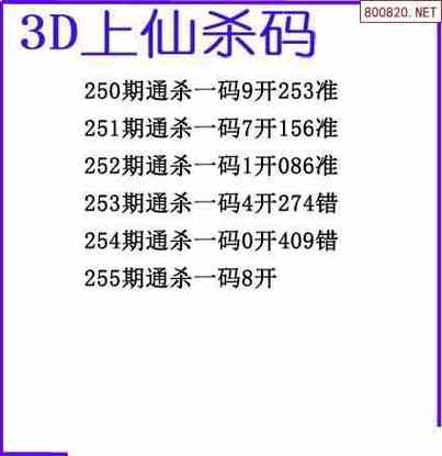 3d今日精准预测号码,3d今日精准预测号码255期